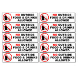 No Outside Food And Drink Decal Sticker - OwnTheAvenue