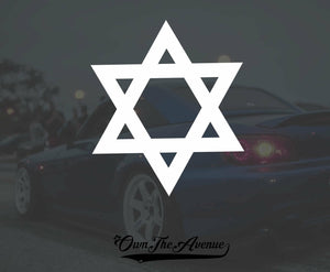 Star of David Sticker Decal - Jewish Star Choose Color 4" - OwnTheAvenue