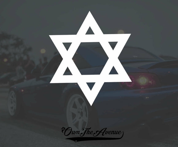 Star of David Sticker Decal - Jewish Star Choose Color 4