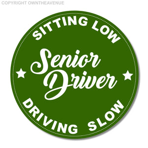 Senior Driver JDM Racing Drifting Lowered Low Turbo Car Truck Vinyl Sticker - OwnTheAvenue