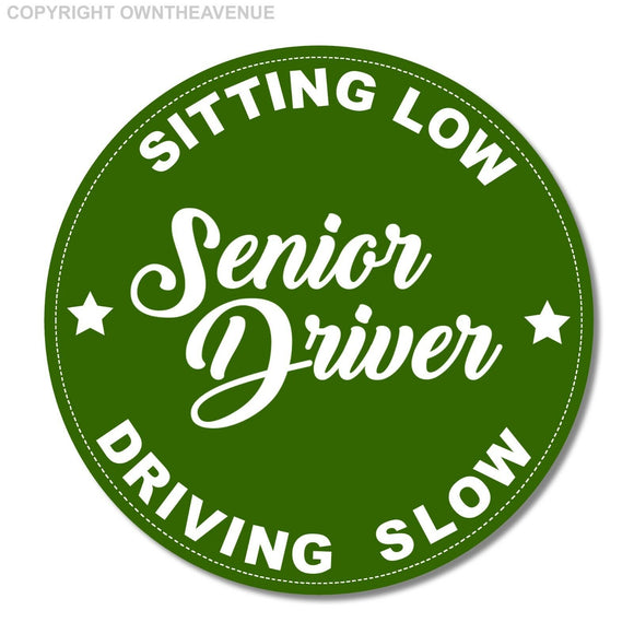 Senior Driver JDM Racing Drifting Lowered Low Turbo Car Truck Vinyl Sticker - OwnTheAvenue