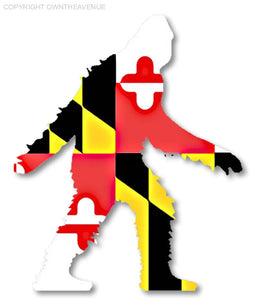 Maryland MD Bigfoot Sasquatch Car Truck Window Bumper Cu Vinyl Decal Sticker 4"