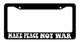 Make Peace Anti War Hippie Love Car Truck  Auto License Plate Frame - OwnTheAvenue