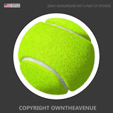 Tennis Ball Vinyl Sticker Decal For Car Laptop Bumper Window 3" - OwnTheAvenue