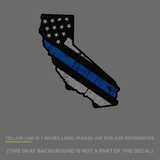 Cali California Support Police Sticker Decal USA Grunge Flag Distressed 5" V3827 - OwnTheAvenue
