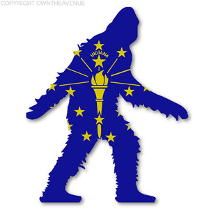 Indiana Bigfoot IN Big Foot Sasquatch Car Truck Window Bumper Cup Decal Sticker