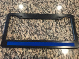 (2) Thin Blue Line License Plate Frames Reflective Support Police Officers #6679 - OwnTheAvenue