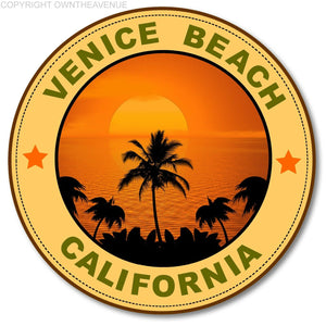 Venice Beach California Southern Cali SoCal Surfing Surf Vinyl Decal Sticker 4"