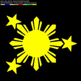 Philippines Flag Sun and Stars JDM Vinyl Decal Sticker - Choose Size And Color - OwnTheAvenue