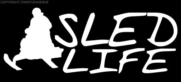 Sled Life Snowmobile Car Truck Bumper Window Laptop Cup Vinyl Decal Sticker 6