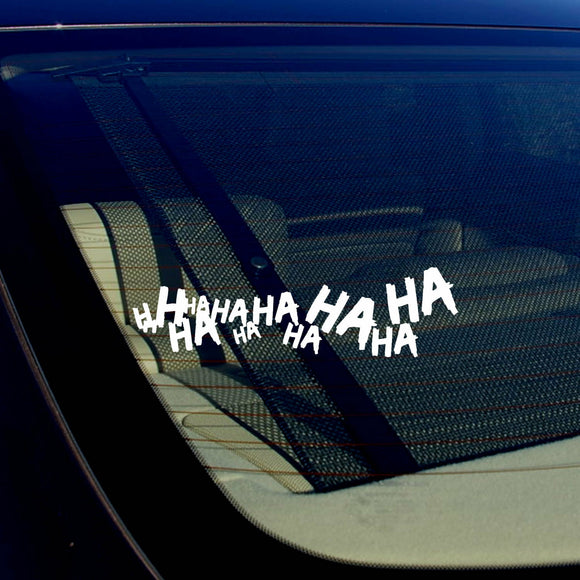 x2 / Two Joker Hahaha Serious Super Bad Evil Car Sticker Decal 7.5