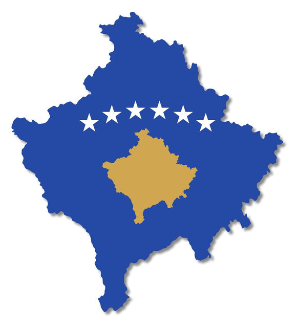 Kosovo Flag Car Truck Window Bumper Laptop Outline Sticker Decal 4