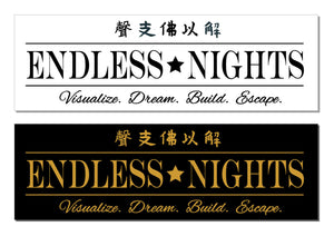 Endless Nights JDM Vinyl Sticker Decal Pack Lot of 2 Drifting Racing 4" VBGRNZOG - OwnTheAvenue