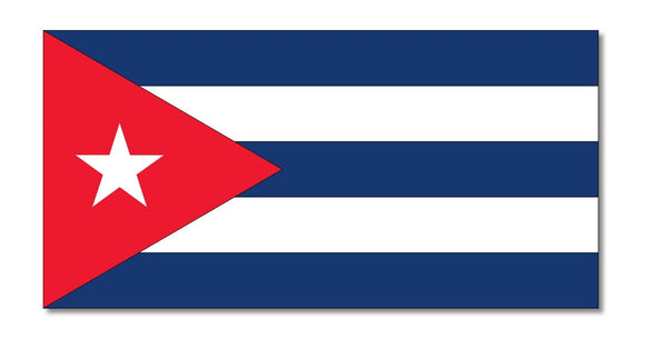 Cuba Cuban Country Flag Car Truck Window Bumper Laptop Cooler Cup Sticker Decal