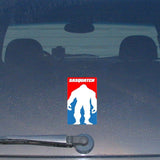 Sasquatch Bigfoot Hunter Major League Funny Hunting Vinyl Decal Sticker 4" #y5