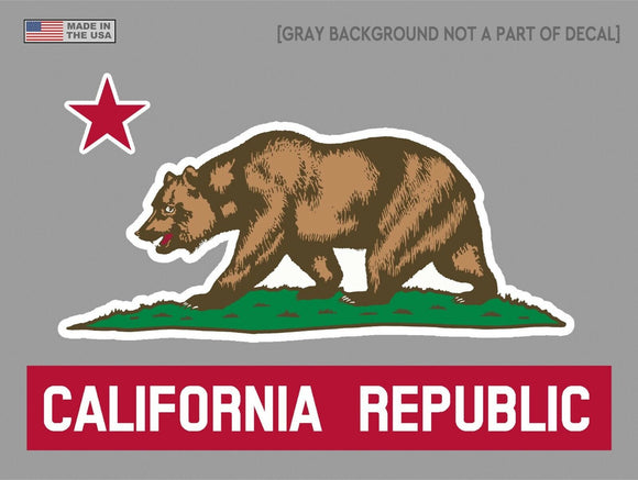California Sticker State Flag Bear Decal Golden State Los Angeles 4