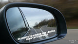 2 Pk A**holes in mirror are larger than they appear Sticker Decal funny JDM 4.5" - OwnTheAvenue