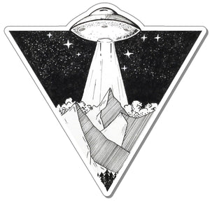 Mountains Alien Vinyl Decal Sticker 3.5" - OwnTheAvenue
