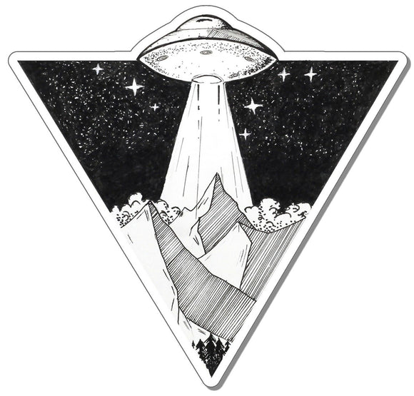 Mountains Alien Vinyl Decal Sticker 3.5