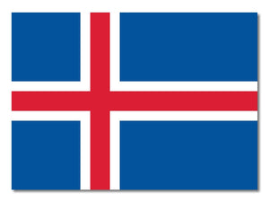 Iceland IS Flag Car Truck Window Bumper Laptop Cooler Cup Sticker Decal 4"