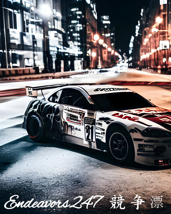 Endeavors247 JDM Race Car Posted In The City Racing Drifting Kanji Sticker Decal - OwnTheAvenue