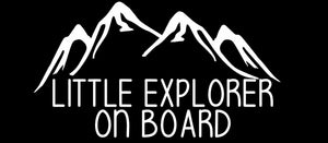 Little Explorer On Board Sticker Decal 7.5"