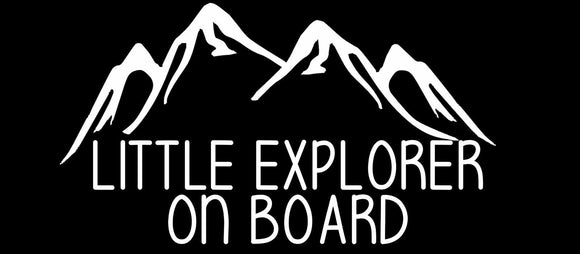 Little Explorer On Board Sticker Decal 7.5
