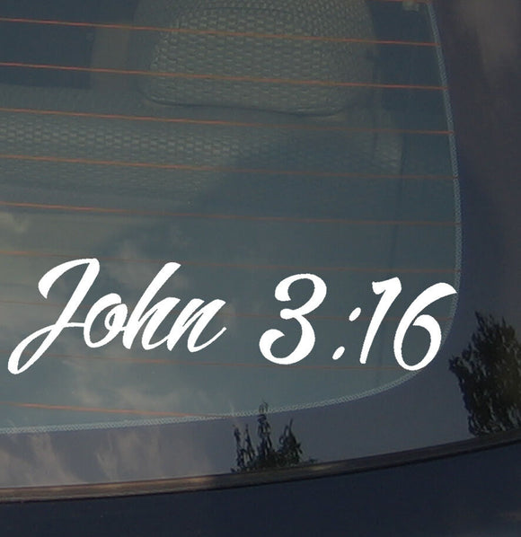 John 3:16 Bible Jesus Christian Christ Holy Spirit Vinyl Decal Sticker 7.5