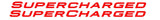 Supercharged 2 Pack / Lot of Two Vinyl Sticker Decals - 12" Inches Long Each - OwnTheAvenue