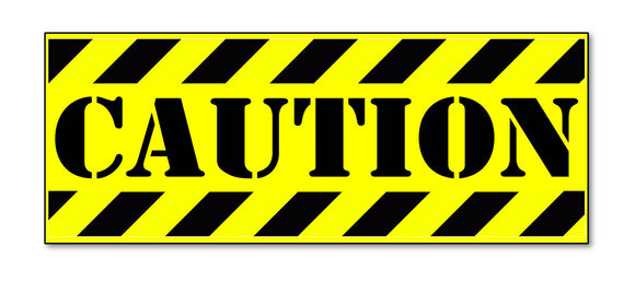 Caution Safety Alert Warning Striped Hazard Vinyl Sticker Decal 4