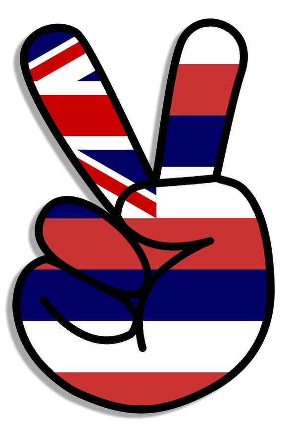 Hawaii HI Flag Peace Shaka Funny Car Truck Window Bumper Cup Vinyl Sticker - OwnTheAvenue