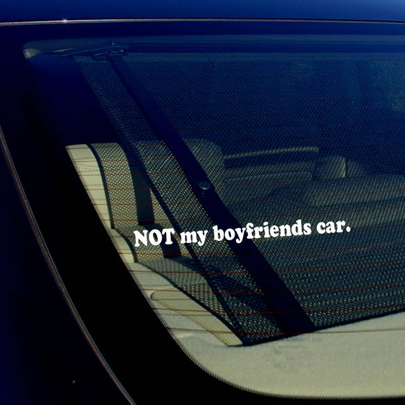 Not My Boyfriends Car Racing Drifting Girl Vinyl Decal Sticker 7.5
