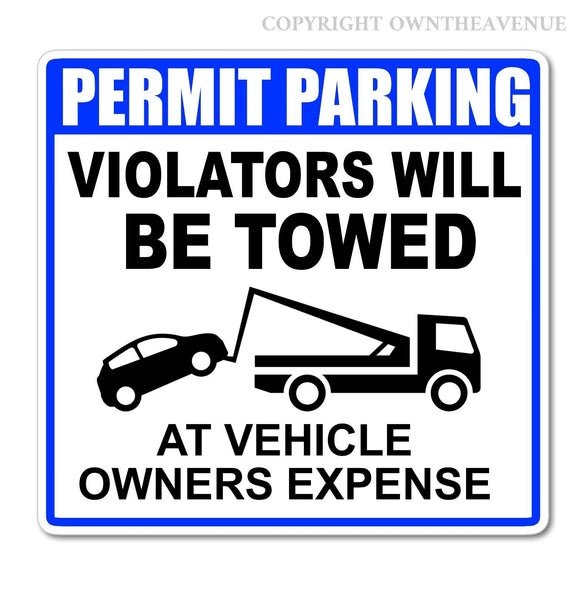 Permit Parking Street Business Housing Apartments Apt Vinyl Sticker Decal 8