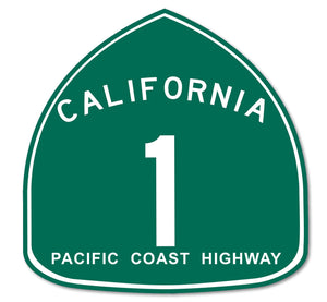 PCH 1 Pacific Coast Highway Hwy California Sign Car Truck Vinyl Decal Sticker 4"