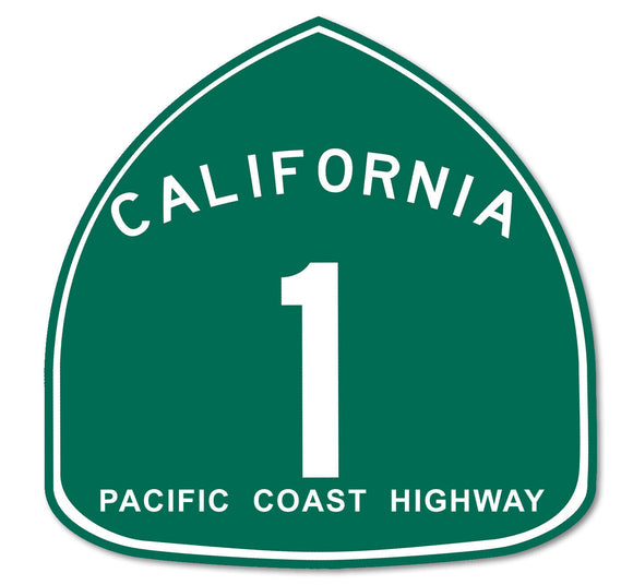 PCH 1 Pacific Coast Highway Hwy California Sign Car Truck Vinyl Decal Sticker 4