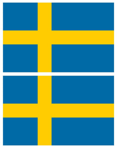 x2 Sweden Swedish SE Flag Car Truck Window Bumper Laptop Vinyl Sticker Decal 4" - OwnTheAvenue