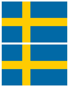 x2 Sweden Swedish SE Flag Car Truck Window Bumper Laptop Vinyl Sticker Decal 4"