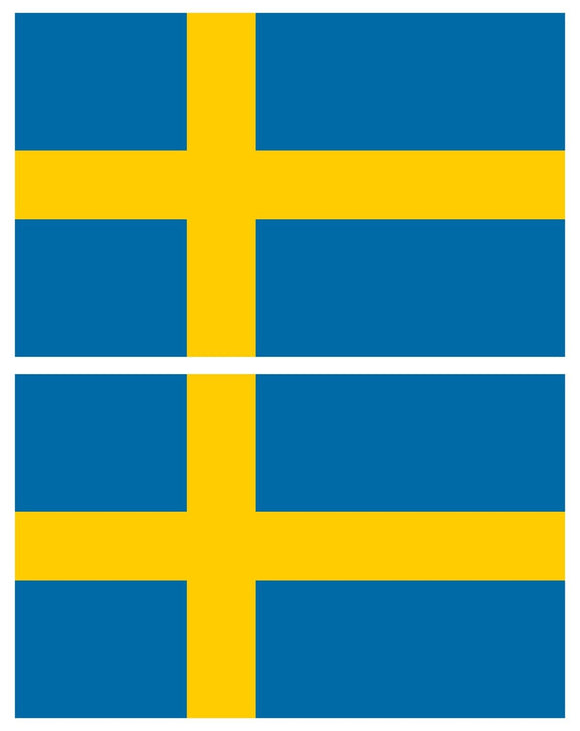 x2 Sweden Swedish SE Flag Car Truck Window Bumper Laptop Vinyl Sticker Decal 4