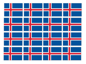 x12 Iceland IS Flag Car Truck Window Bumper Laptop Cooler Cup Sticker Decal 2"