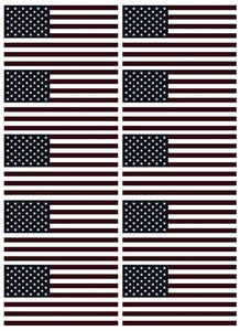 x10 5" Subdued Black American Flag Sticker Die Cut Decal Tactical USA (x10bwflg) - OwnTheAvenue