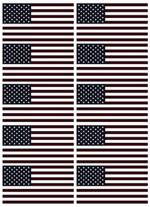 x10 5" Subdued Black American Flag Sticker Die Cut Decal Tactical USA (x10bwflg) - OwnTheAvenue