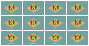 Delaware DE Flag Vinyl Stickers - 12 Pack 2" - OwnTheAvenue