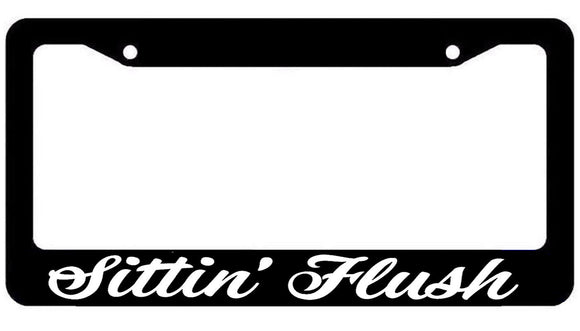 Sittin' Flush JDM Racing Drifting Drag Low Lowered Funny License Plate Frame - OwnTheAvenue
