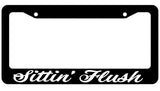 Sittin' Flush JDM Racing Drifting Drag Low Lowered Funny License Plate Frame - OwnTheAvenue