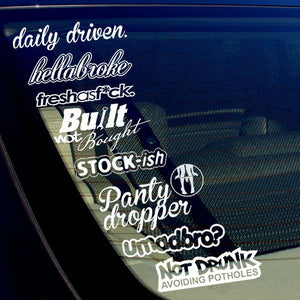 8 Lot Pack of JDM Decals Stickers Low Drift Bomb Vinyl #owntheave (8pkb) - OwnTheAvenue