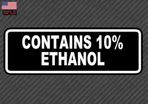 Contains 10% Ethanol Warning Bumper Sticker Decal Gas Pump 7" - OwnTheAvenue