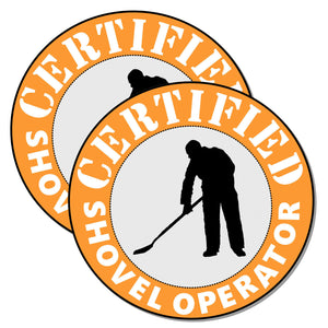 Certified Shovel Operator Funny Hard Hat Stickers Construction Helmet Decals ORG