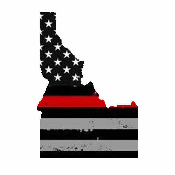 Idaho ID State Red Color Support Fire Fighters Bumper Car Truck Vinyl Sticker - OwnTheAvenue