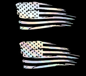 USA American Distressed Flag Bumper Truck Decal Sticker  OilS. - OwnTheAvenue
