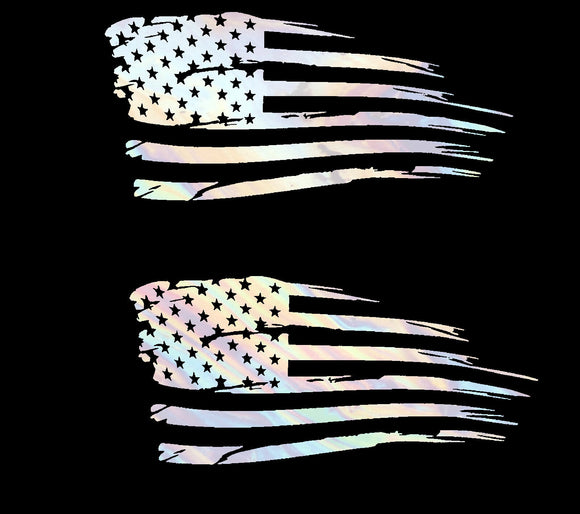 USA American Distressed Flag Bumper Truck Decal Sticker  OilS. - OwnTheAvenue